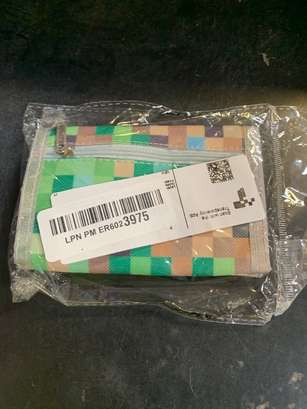 Photo 1 of Leyeve wallet,Teen Wallet with Coin Pocket,Kids Wallets for Boys,RFID Trifold Canvas Outdoor Sports Wallet for Kids,Front Pocket Wallet with Magic Sticker-Green mosaic
