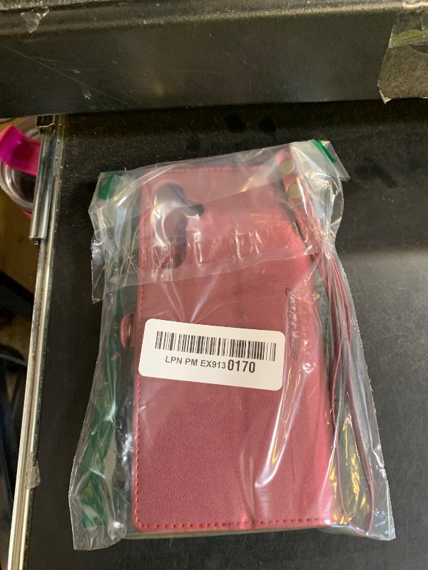 Photo 1 of Defencase Compatible with Galaxy A16 5G Case Wallet with RFID Blocking Card Holder for Women and Men, PU Leather Magnetic Snap Flip Zipper Strap Wallet Phone Case for Samsung Galaxy A16/ 5G, Wine Red