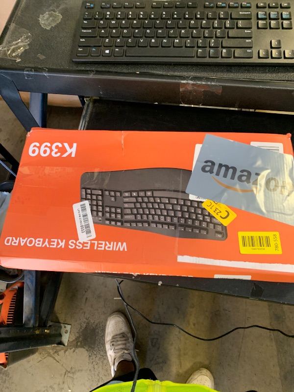 Photo 1 of QUASIO Ergonomic Wireless Keyboard with Wrist Rest, Wave Keys, Comfortable Natural Typing, 2.4GHz Full Size Ergo Wireless Computer Keyboard for Multi-OS, Windows, Mac OS Laptop/PC/Notebook (Black)