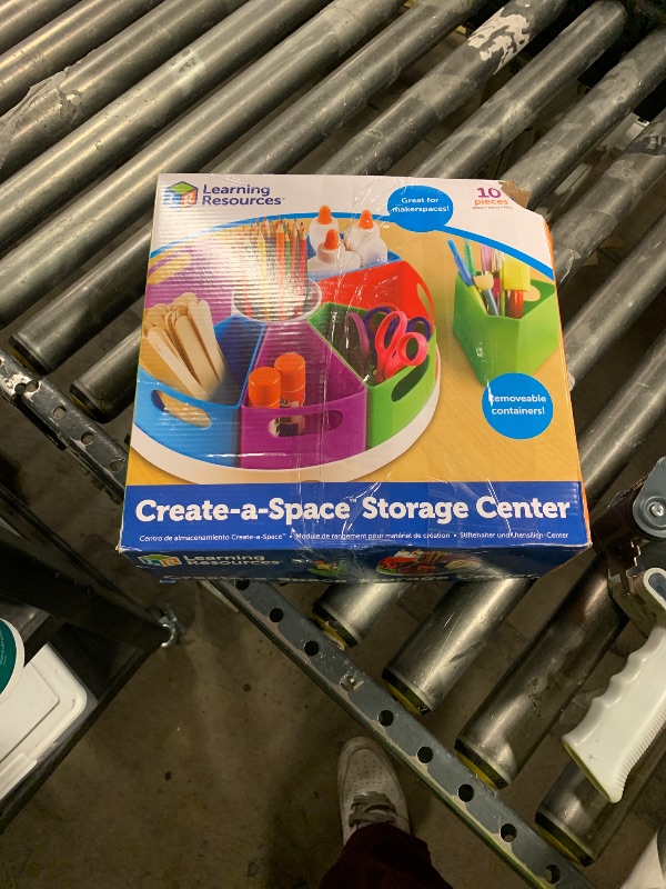 Photo 1 of Learning Resources Create a Space Storage Center - Toy Desk Organizer, Classroom Workspace Must Haves, Homeschool Organization, Arts & Crafts, Rotating Caddy, Office & Teacher Supplies