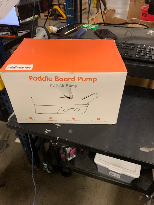 Photo 1 of ACALEPH 20PSI Paddleboard SUP Pump, High Pressure&Dual Stage Electric SUP Air Pump, Auto Off,Inflation/Deflation Function,12V DC Car Connector for Inflatable Stand Up Paddle Board,Boat,Kayak,Tent