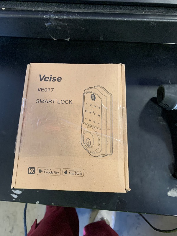 Photo 1 of Veise VE017 Fingerprint Smart Door Lock, App Control, 7-in-1 Keyless Entry, Auto Lock, Emergency Power Port, Electronic Touchscreen Keypad, Biometric Smart Locks for Front Door, Matte Black