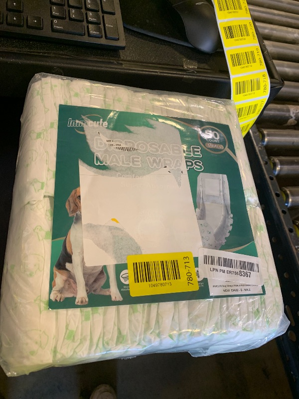 Photo 1 of IMMCUTE Dog Diapers Male Small 50 Ct, Male Dog Diapers Disposable with Wetness Indicator, Adjustable Puppy Diapers Male, Flashdry Gel Technology, Male Dog Wraps for Incontinence & Marking