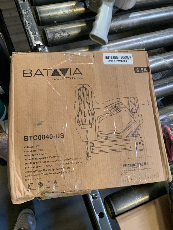 Photo 1 of Electric Nail Gun, Batavia 2-in-1 Staple Gun Brad Nailer 18 Gauge for Heavy Duty, 120V Stapler Gun for Upholstery, Carpentry, DIY, 3/4'' Narrow Crown Staples 200pcs and Nails 800pcs Included