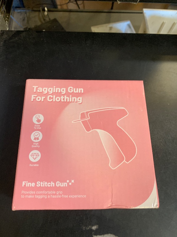 Photo 1 of Stitch  For Clothes, Tag Gun - Handheld Micro Stitch Gun with 4000 Fasteners, 6 Needles, 50 Buttons | Quick Fabric Tagging for Garments, Toys, Quilts, Curtains | Ergonomic Design