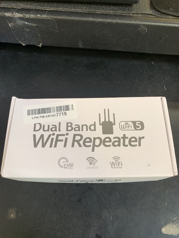 Photo 1 of AOOEPU WiFi Booster, 1200Mbps WiFi Extender Signal Booster for Home, 12880 Sq Ft Coverage, 105 Devices, Dual Band 2.4/5GHz Internet Extender WiFi Booster