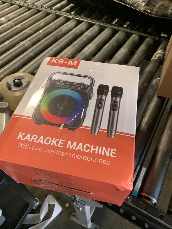 Photo 1 of Karaoke Machine, Portable Bluetooth Speaker with 2 Wireless Microphones for Adults & Kids with Lights, Karaoke Microphone with PA System Supports USB/TF/REC/FM/AUX for Home Party Home System Packages