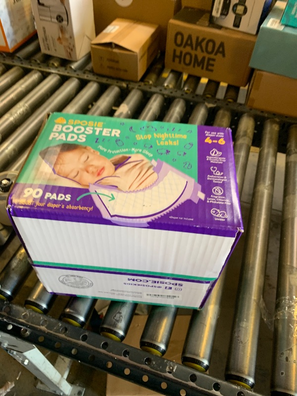 Photo 1 of Sposie Overnight Diaper Booster Pads, Stops Leaks and Bedwetting, Original Adhesive-Free Absorbent Inserts, Helps Reduce Nighttime Changes and Rash, Use with Sizes 4-6, Made in U.S.A. 90 ct.