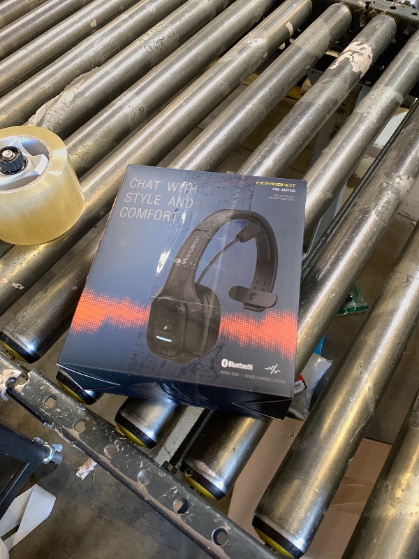 Photo 1 of HomeSpot JM100 Trucker Bluetooth Headset with AI Noise Canceling, Wireless Headset with Rotatable Microphone and Big Mute Button, 34 Hrs Talk Time for Trucking, Home Office, Call Center