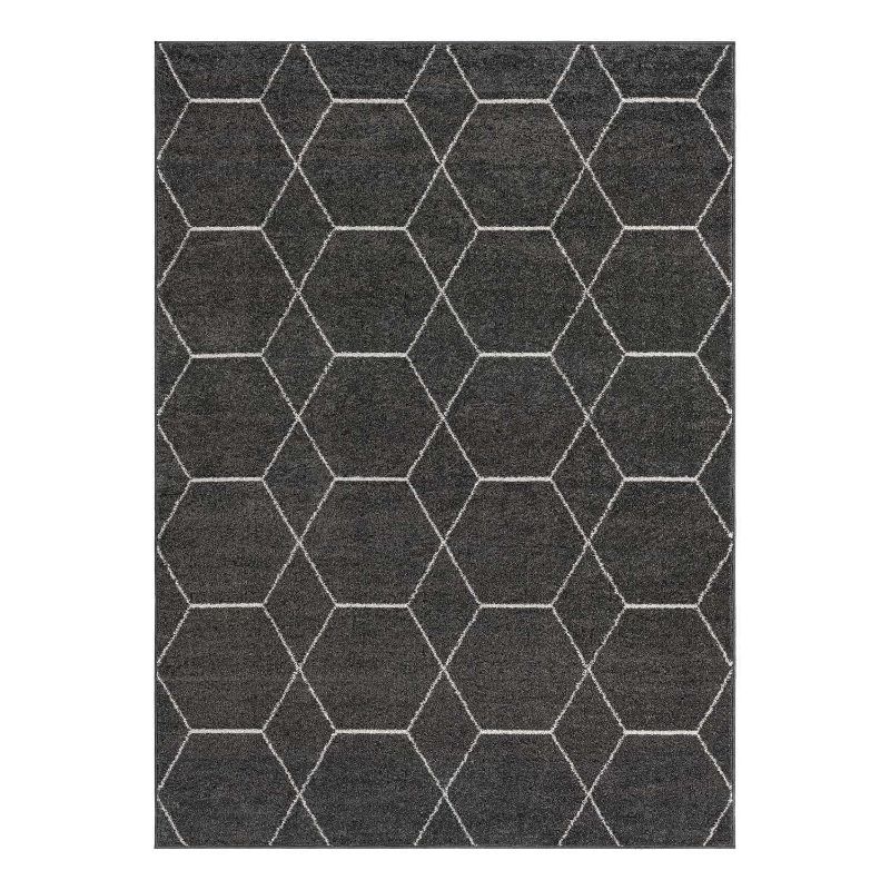 Photo 1 of Unique Loom Geometric Trellis Frieze Rug
