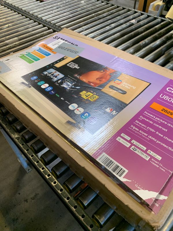 Photo 1 of Samsung 43-Inch Class Crystal UHD U8000F 4K Smart TV (2025 Model) Endless Free Content, Crystal Processor 4K, MetalStream Design, Knox Security, Alexa Built-in
