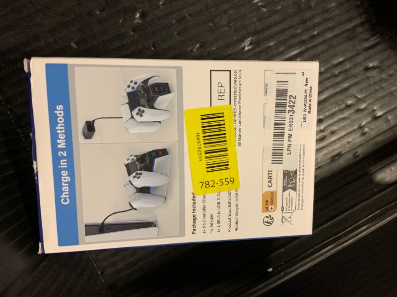 Photo 1 of OIVO PS5 Controller Charger PS5 Accessories Kits with Fast Charging AC Adapter, Controller Charging Stand for PlayStation 5, Docking Station Replacement for DualSense Charging Station