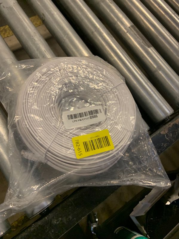 Photo 1 of Jadaol Cat 6 Ethernet Cable 200ft (60.96m), Outdoor & Indoor, 10Gbps Support Cat 8 Cat 7 Network, Long Flat Internet Lan Patch Cord, Cat6 High Speed Weatherproof Cable for Router, Modem, Switch, White