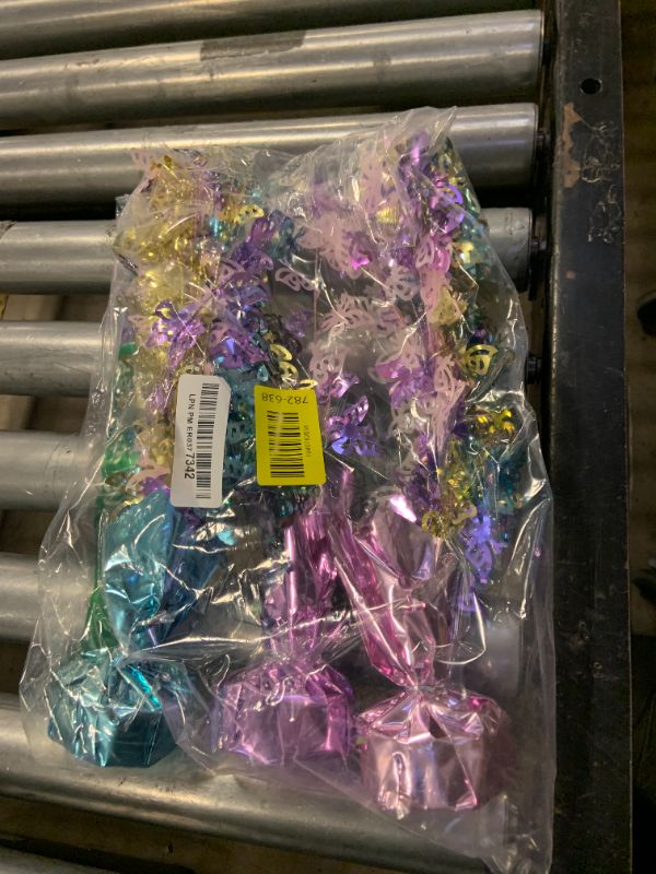 Photo 1 of Ceenna 3 Piece Butterfly Table Decorations Metallic Gleam Foil Spray Centerpieces Multicolor Butterflies Model Glitter Plastic Table Centerpieces for Butterfly Birthday Party Supplies