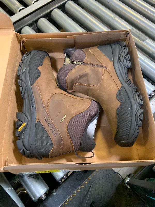 Photo 1 of Merrell Men's Coldpack 3 Thermo Tall Zip Waterproof Snow Boot, Earth, 13