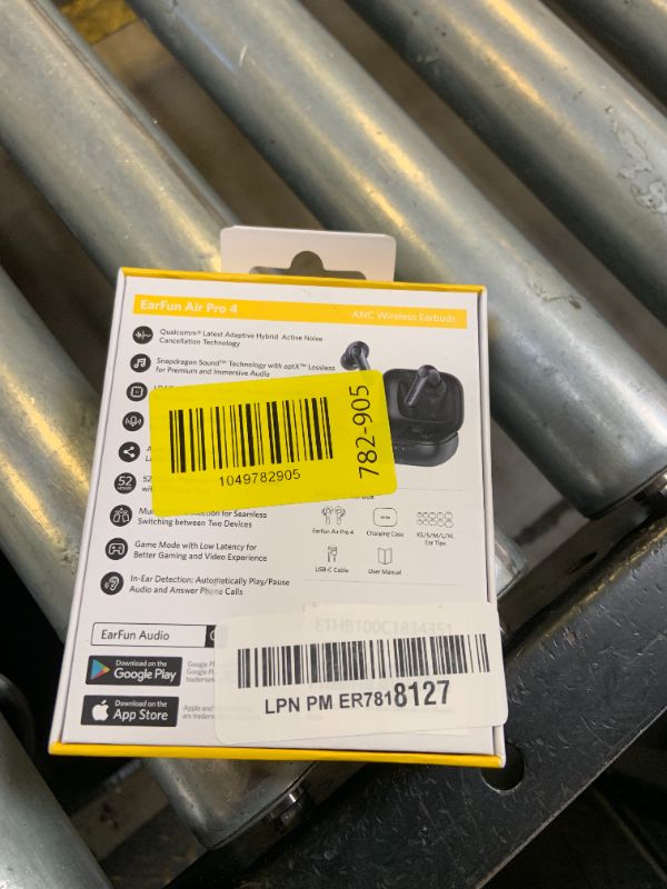 Photo 1 of EarFun Air Pro 4 Adaptive Hybrid Noise Canceling Wireless Earbuds, Qualcomm Snapdragon Sound, aptX™ Lossless, 6 Mics AI CVC 8.0 Call, LDAC Hi-Res Audio, 52H Playtime, Bluetooth 5.4, in-Ear Detection