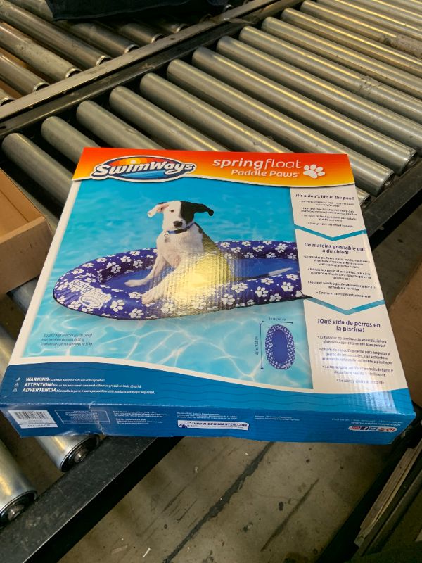 Photo 1 of SwimWays Paddle Paws Spring Float Dog Raft, Small (0-65 lbs.)