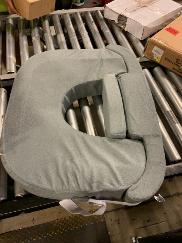 Photo 1 of My Brest Friend Twin Nursing Pillow - Enhanced Comfort with Slipcover - Ultimate Ergonomic Support for Breastfeeding- Adjustable Strap and Silent Release Buckle with Handy Side Pocket, Evening Grey