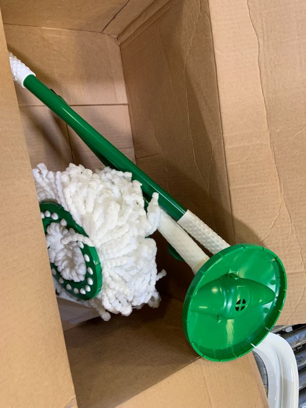 Photo 1 of Libman Tornado Spin Mop System, Spinning Floor Mopping and Bucket with Wringer Set for Home, Hardwood, Laminate, Tile Cleaning, Includes 1 Machine Washable Replacement Head Refills (2 Total)