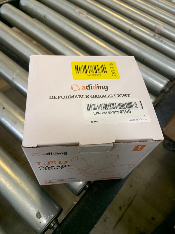 Photo 1 of Adiding LED Garage Ceiling Light -10000Lm Deformable Ultra Bright Screw in LED Basement Lights 6500K 6 Adjustable Panels Shop Light fit for E26 E27 Bulb Socket for Workshop Storage Attic Utility Bay