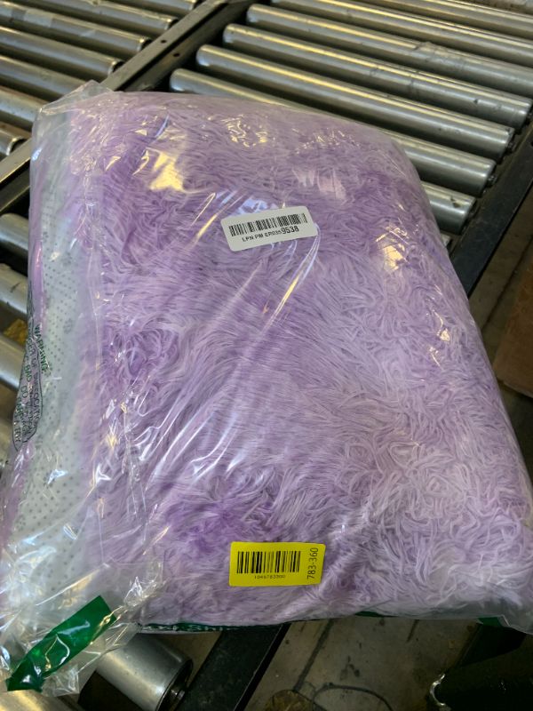 Photo 1 of Hutha 4x6 Large Area Rugs for Living Room, Super Soft Fluffy Modern Bedroom Rug, Tie-Dyed Purple Indoor Shag Fuzzy Carpets for Girls Kids Nursery Room Home Decor