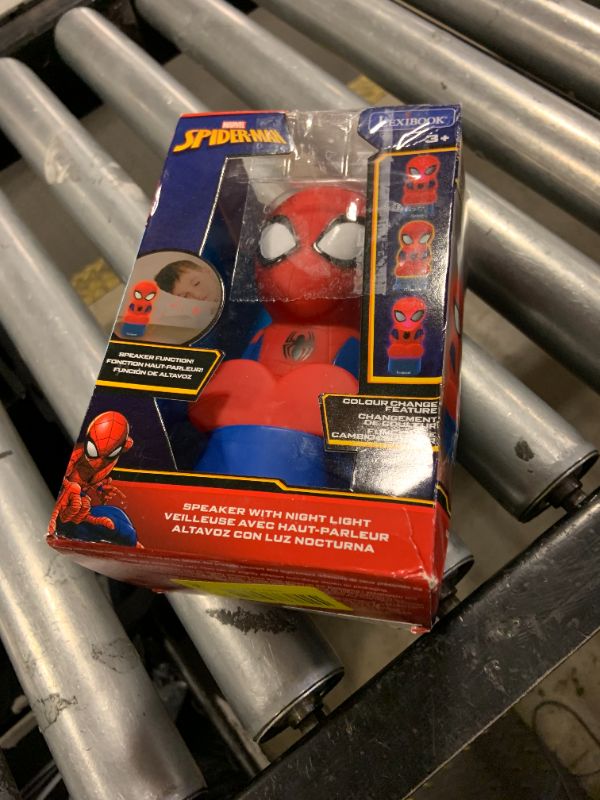 Photo 1 of LEXiBOOK Spiderman, Nightlight and Speaker for Children's Room, Color Change, Soft Light, Battery Operated, Blue/Red, NS01SP