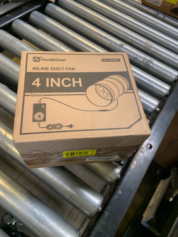 Photo 1 of Hon&Guan 4 Inch Inline Booster Duct Fan with Speed Controller - 130 CFM Airflow with 6W Ultra-Low Power and Low Noise
