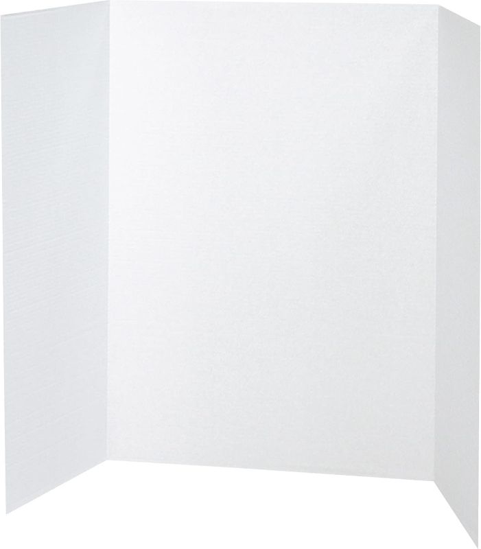 Photo 1 of Pacon Tri-Fold Presentation Board, 40"X28", Pack of 8, White,
