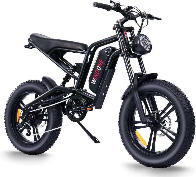 Photo 1 of E2/K20 Electric Bike for Adults, 48V 13Ah/15Ah Battery, Up to 28 MPH & 46.6/60 Miles (PAS), 750/1000W Peak Ebike with All-Terrain 20"/26'' Fat Tires, UL Certified, Moped E-Bike
