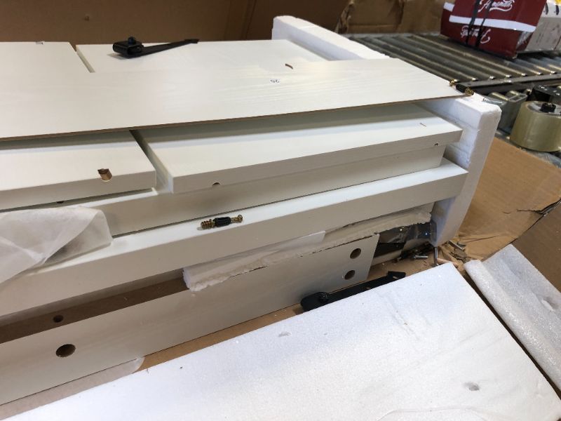 Photo 1 of -ONLY BOX 1 OF 2, MISING BOX 2 OF 2- TV stand with fireplace white 