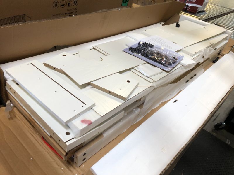 Photo 1 of -ONLY BOX 1 OF 2, MISING BOX 2 OF 2- TV stand with fireplace white 