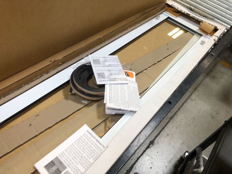 Photo 1 of Ideal Pet Products Aluminum Pet Patio Door, Adjustable Height 77-5/8" to 80-3/8", 7" x 11-1/4" Flap Size, White