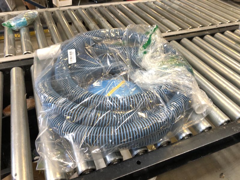 Photo 1 of 18FT Pool Vacuum Hose With Swivel Cuff 1-1/2" Diameter Flexible Heavy Duty Pool Vacuum Cleaning Hose Perfect for Above&In Ground Swimming Pool