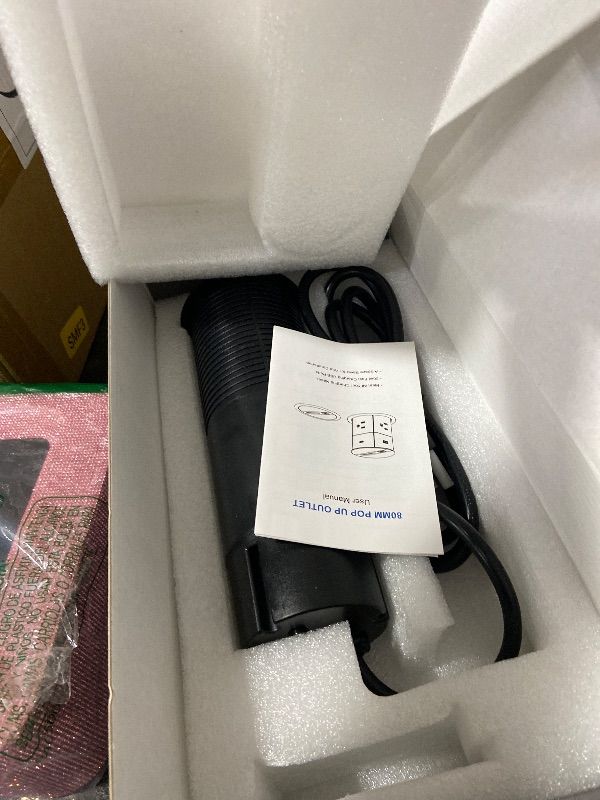 Photo 1 of ANNQUAN 3.15" Pop Up Outlet with 15W Wireless Charger,Max 20W Power Delivery,800J Surge Protection,4 Tamper Resistant Outlets,4 USB Ports ETL Listed