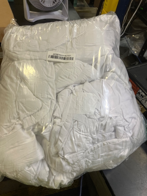 Photo 1 of Quataly White Full Comforter Set - 3 Pieces Seersucker Lightweight Bedding Comforter Sets (1 Soft Fluffy Comforter & 2 Pillowcases) - All Seasons Cozy Modern Bed Sets for Women Men
