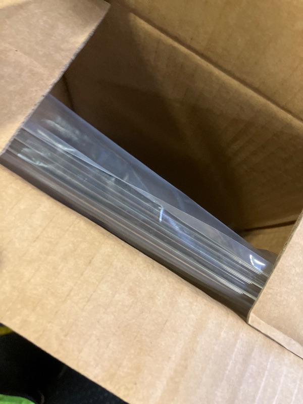 Photo 1 of MaxGear Acrylic Sign Holder, Clear Sign Holders Plastic Display Stand 8.5 x 11 Inches Slant Back Countertop Display Picture Frames for Menus, Flyer, Use In Office, Store, 3 Pack