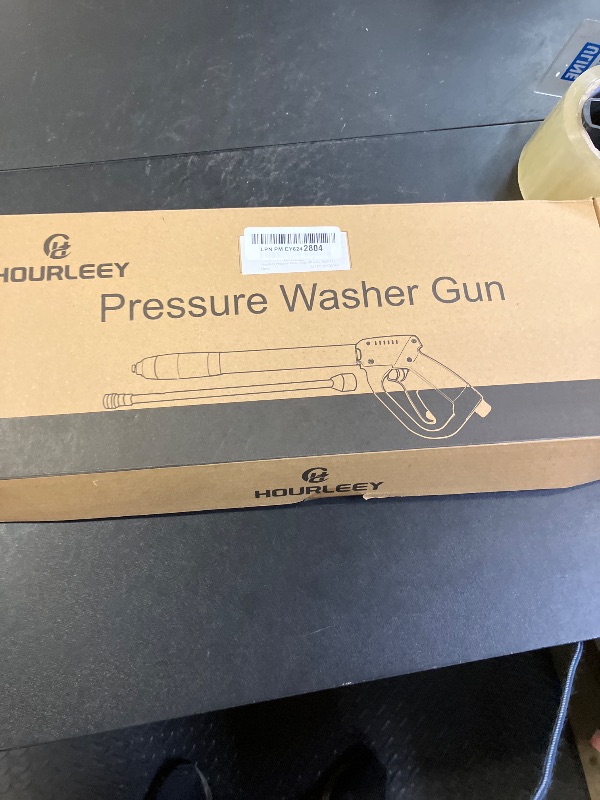 Photo 1 of Hourleey Pressure Washer Gun, Red High Power Washer Gun with Replacement Wand Extension, 5 Nozzle Tips, M22 Fittings, 40 Inch, 5000 PSI