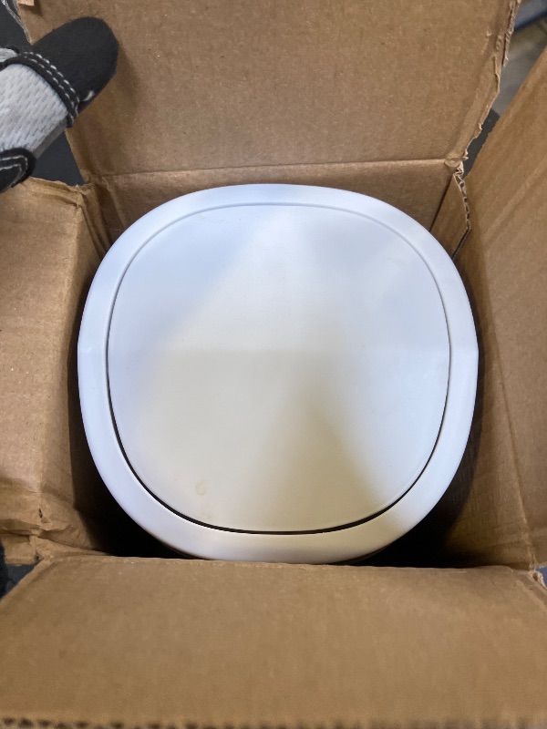 Photo 1 of Mini Desk Trash Can with Lid with Trash Bags 180 Pcs Swing-Lid Tiny Countertop Garbage Bin Small Table Top Plastic Covered Waste Basket