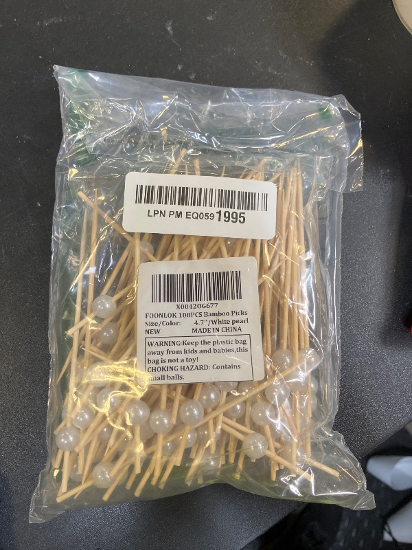 Photo 1 of Cocktail Picks for Appetizers, Toothpicks for Appetizers, 100PCS White Cocktail Toothpicks for Drinks, Appetizer Skewers for Charcuterie Cups Board
