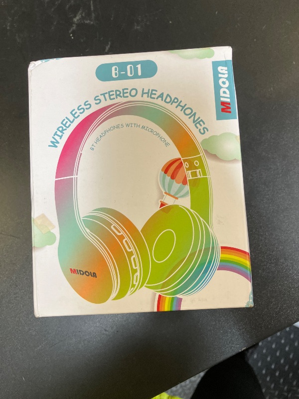 Photo 1 of MIDOLA Kids Headphones Bluetooth 5.4 Wireless 68H Play Time Volume Limit 85/94dB Over-Ear Foldable Headset,Type-C Fast Charging,with Wired Aux Mic for Toddler Child Pad Tablet Blue