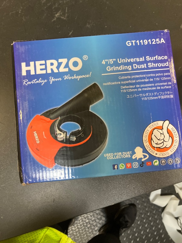 Photo 1 of HERZO Dust Shroud for Angle Grinder 4/4.5/5 inch Universal Surface Grinding Shroud (125MM)