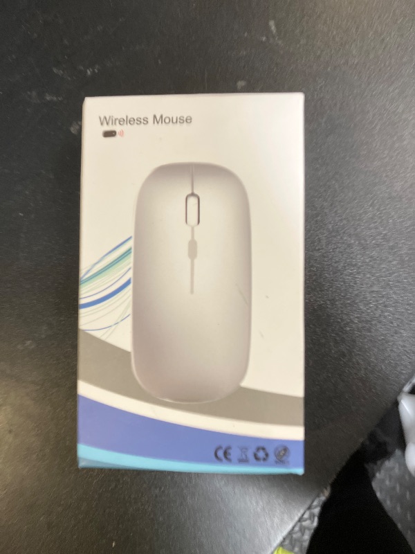 Photo 1 of WREANU Wireless Bluetooth Mouse Rechargeable Laptop Mice with LED Lights Silent Slim Use(BT5.2 and 2.4G Portable USB Receiver)Dual Mode Computer Mouse for Laptop/iPad/Tablet/Apple/Computer/Mac(Purple)