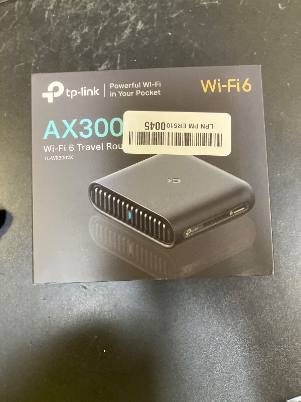Photo 1 of TP-Link Dual-Band Wi-Fi 6 AX3000 Travel Router TL-WR3002X | Multi-Gig Portable | OpenVPN, WireGuard | Easy Public WiFi Sharing | Hotel/Cruise/Travel Approved | Phone WiFi Tether | USB 3.0 | Multi-Mode