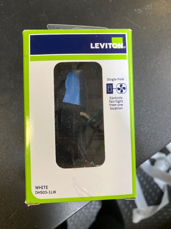 Photo 1 of Leviton Humidity Sensor Switch for Bathroom Exhaust Fan, Automate Ventilation, Air Circulation, Moisture Control, ¼ HP, Single Pole, DHS05-1LW, White
