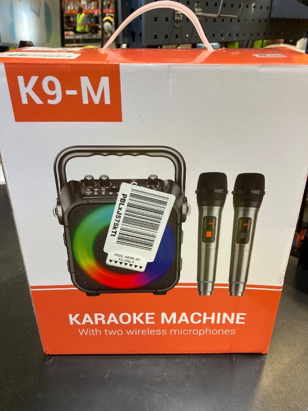 Photo 1 of Karaoke Machine, Portable Bluetooth Speaker with 2 Wireless Microphones for Adults & Kids with Lights, Karaoke Microphone with PA System Supports USB/TF/REC/FM/AUX for Home Party Home System Packages