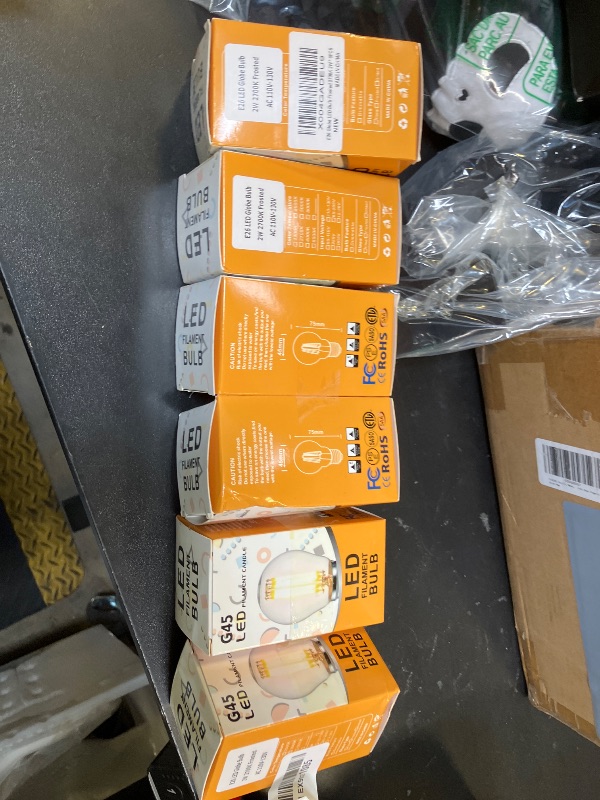 Photo 1 of Beonllay 25 Watt Light Bulbs Equivalent E26 Frosted Globe Light Bulb, 2W LED Light Bulb 2700K Warm White G16.5 Light Bulb, Frosted Glass, 6 Pack