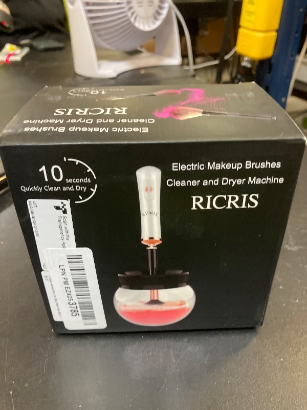 Photo 1 of RICRIS Electric Makeup Brush Cleaner and Dryer Machine - Super Fast Clean and Dry Make Up Brushes - Automatic Cosmetic Brush Spinner Washer Tools