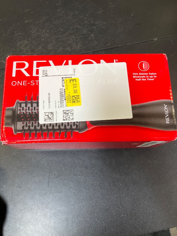 Photo 1 of REVLON One Step Volumizer PLUS Hair Dryer and Styler - More Volume, Less Damage, and More Styling Control for Easy and Fast Salon-Style Blowouts, Plus Travel Friendly (Black)
