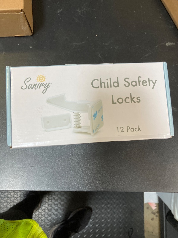 Photo 1 of 12 Pack Cabinet Locks Child Safety | Baby Safety Cabinet Locks NO Drilling 3M Adhesive Baby Proof Drawer Lock Child proofing cabinets latches for Kids Latch for Drawers & Door Child Safety Locks