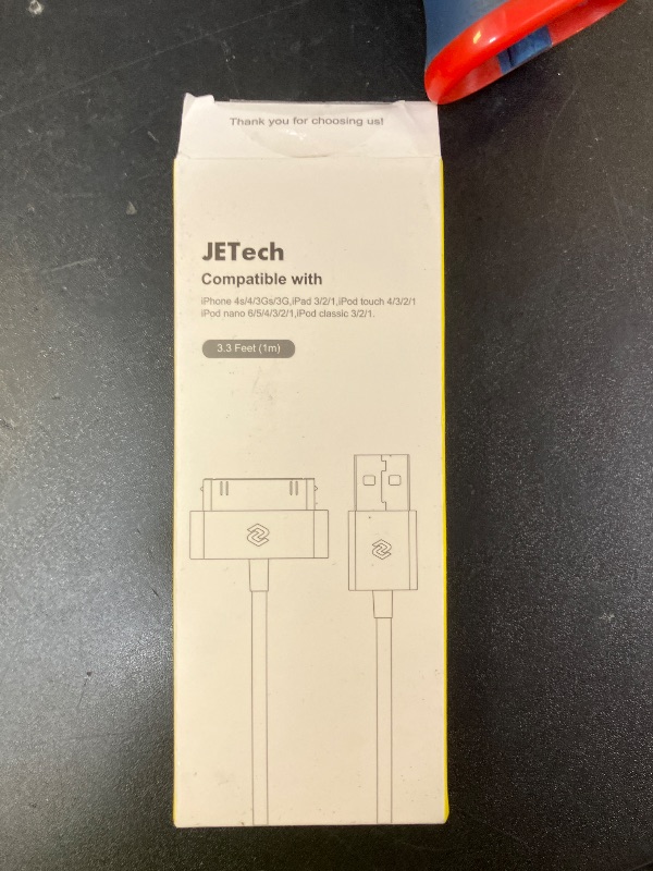 Photo 1 of JETech USB Sync and Charging Cable Compatible iPhone 4/4s, iPhone 3G/3GS, iPad 1/2/3, iPod, 3.3 Feet (White)